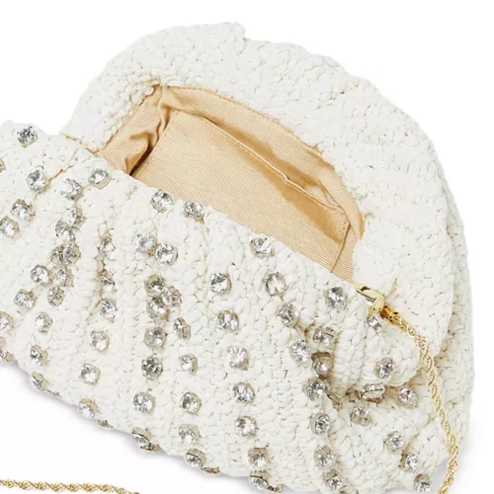 Loeffler Randall- Bailey Natural/Crystal Dome Clutch - Picture 2 of 4